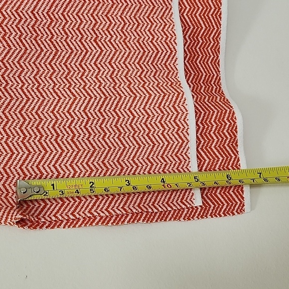 Tory Burch Sport Sleeveless Knit Top Orange White Chevron Size XS - Picture 17 of 17